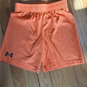 Under Armour Orange Athletic Shorts with Logo
